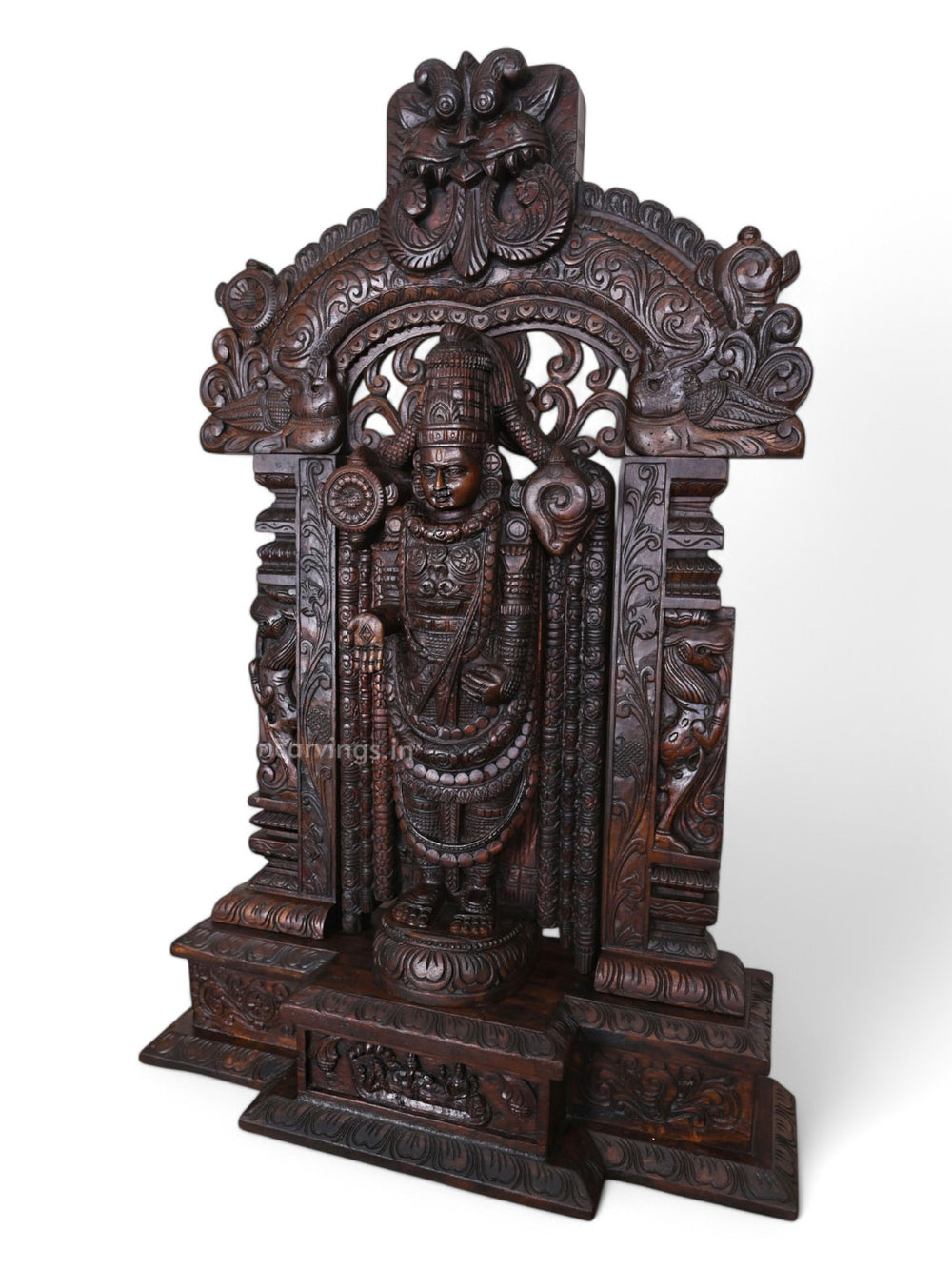 Wooden Lord Ranganatha statue 