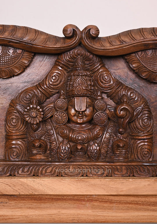 Lord Srinivasa Balaji Wooden Wall Panel 48"