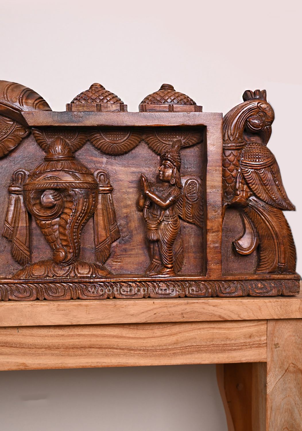 Lord Srinivasa Balaji Wooden Wall Panel 48"