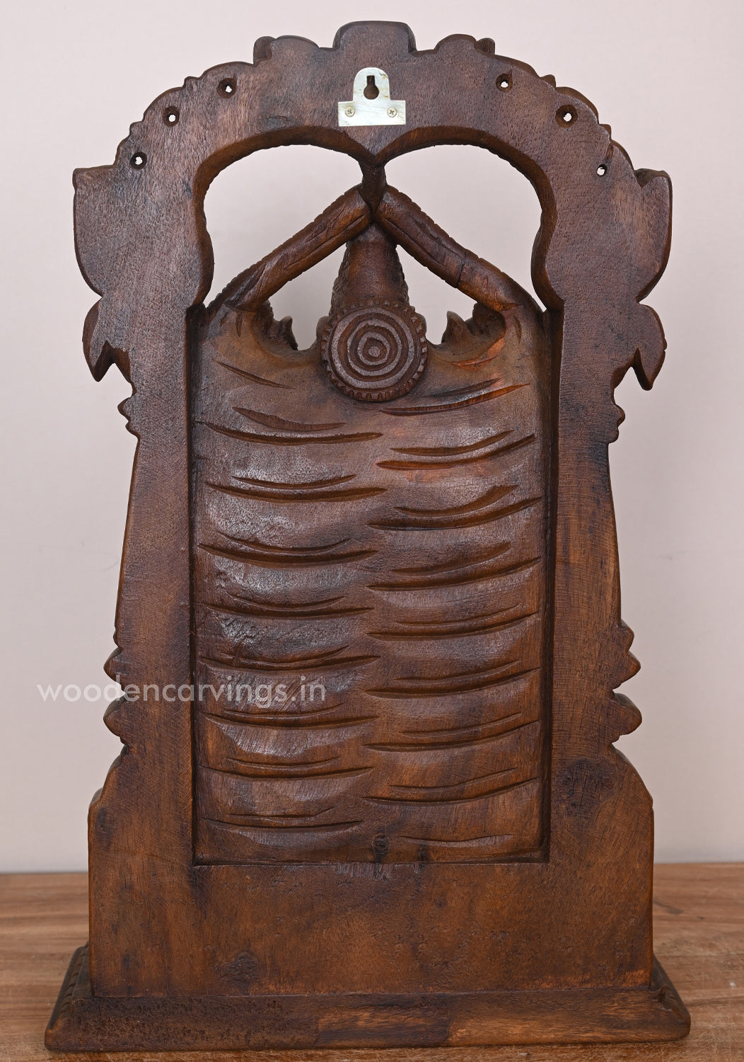 Wooden Tirumala Tirupathi Balaji Standing  Vaagai Sculpture 19"