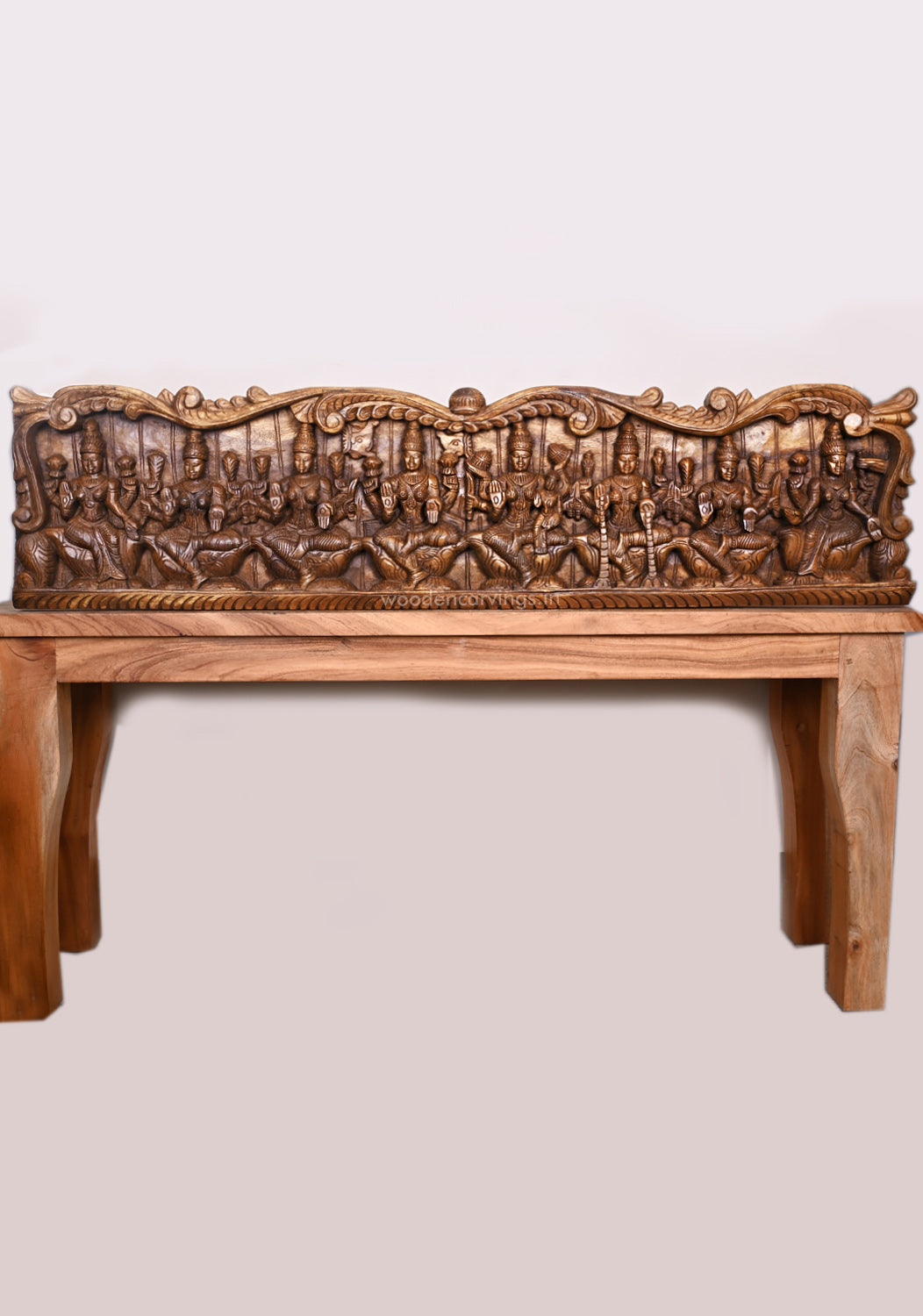 Wooden AshtaLakshmi Wall Panel
