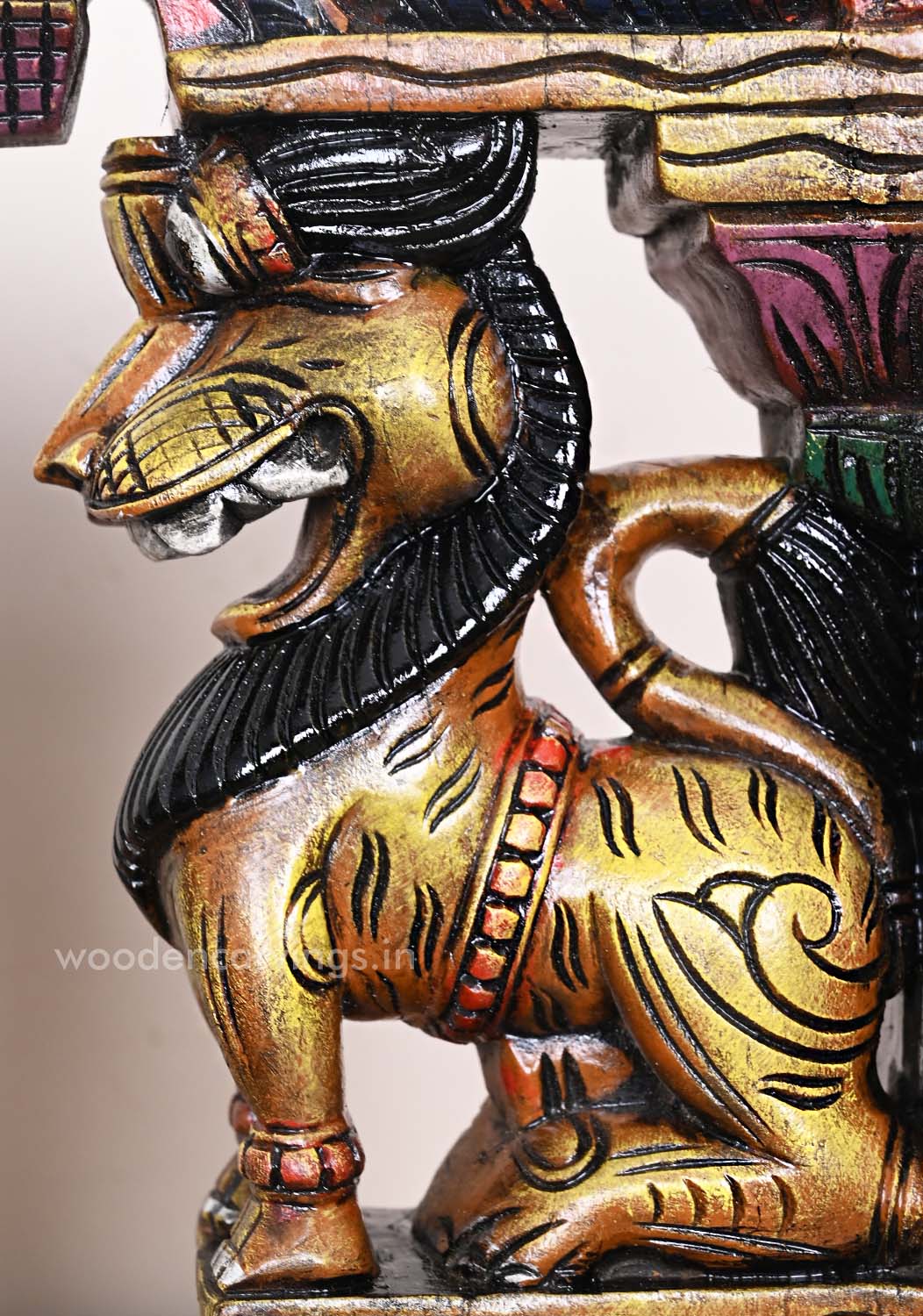 Wooden Standing Yaazhi  Wall Mount 12.5"