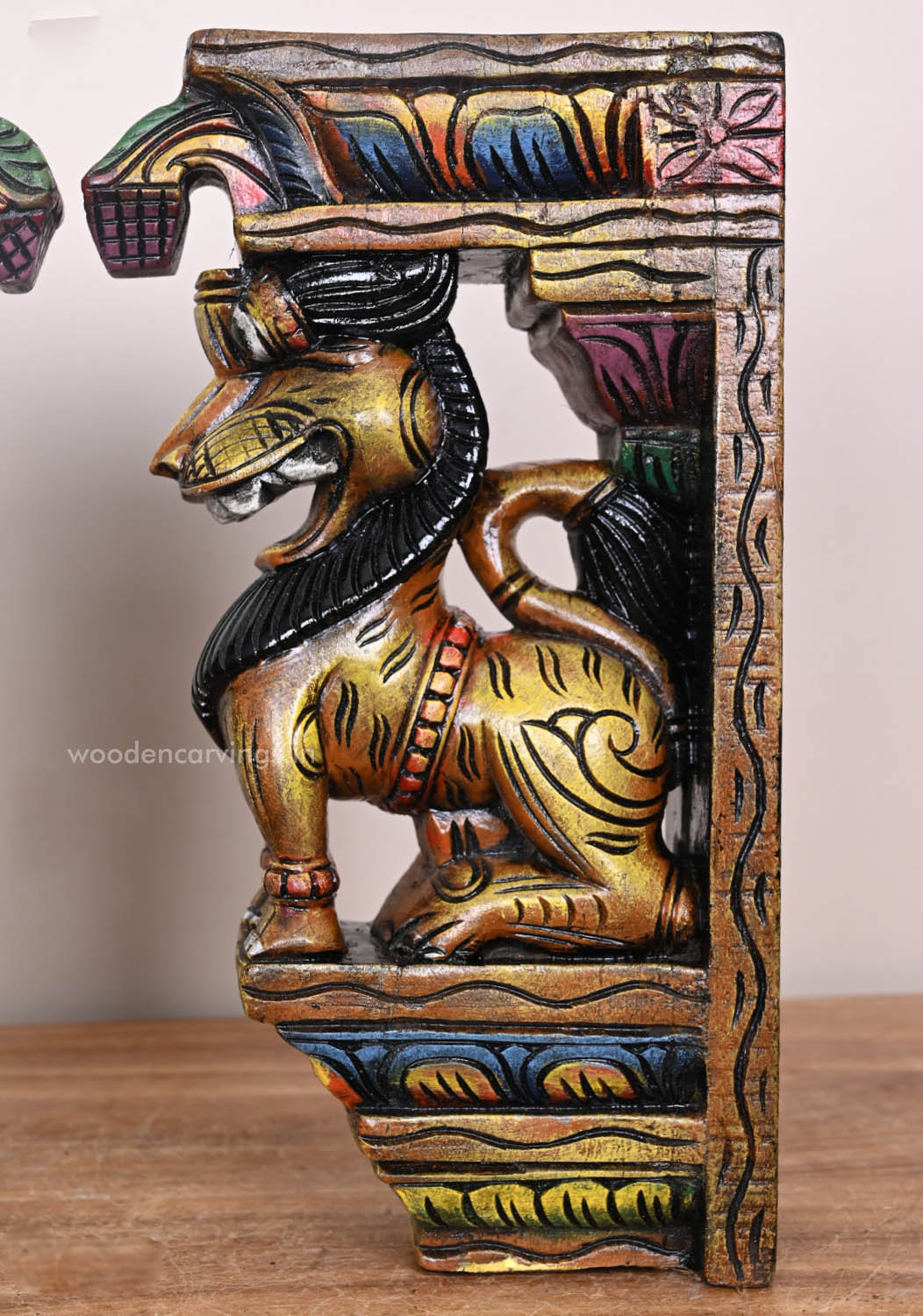 Wooden Standing Yaazhi  Wall Mount 12.5"