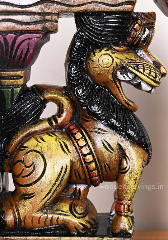 Wooden Standing Yaazhi  Wall Mount 12.5"