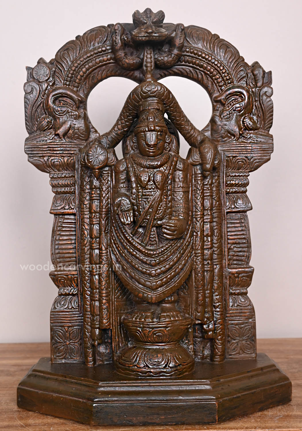 Balaji Light Weight Standing Wooden Sculpture 17"