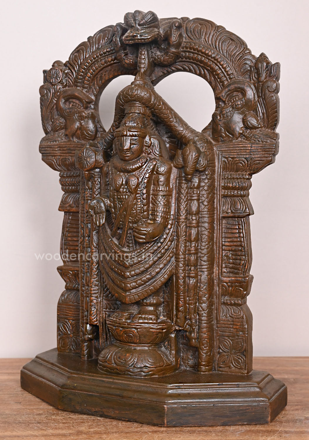 Balaji Light Weight Standing Wooden Sculpture 17"
