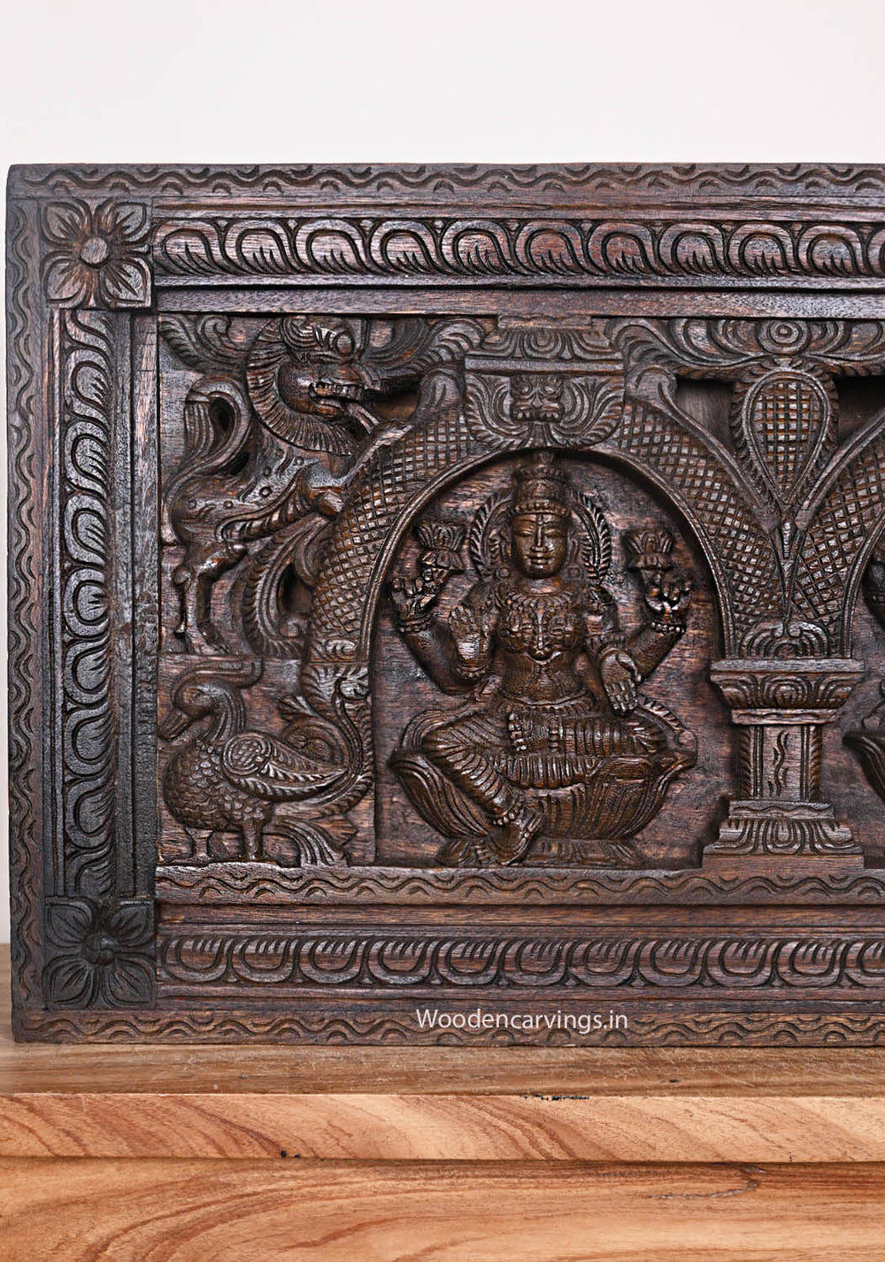  Ganesh ,Lakshmi and Saraswathi Wall wooden Panel