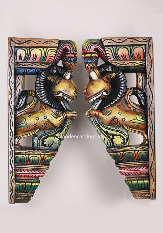 Yaazhi Wooden Multicoloured Wall Moun