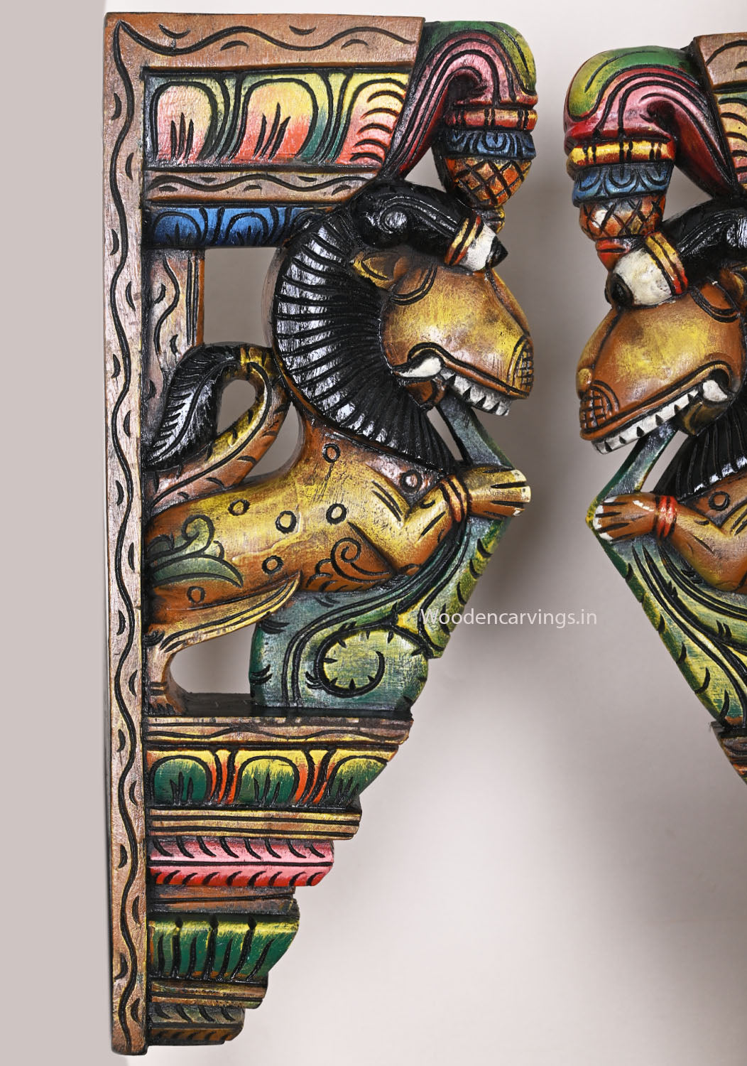 Yaazhi Wooden Multicoloured Wall Moun