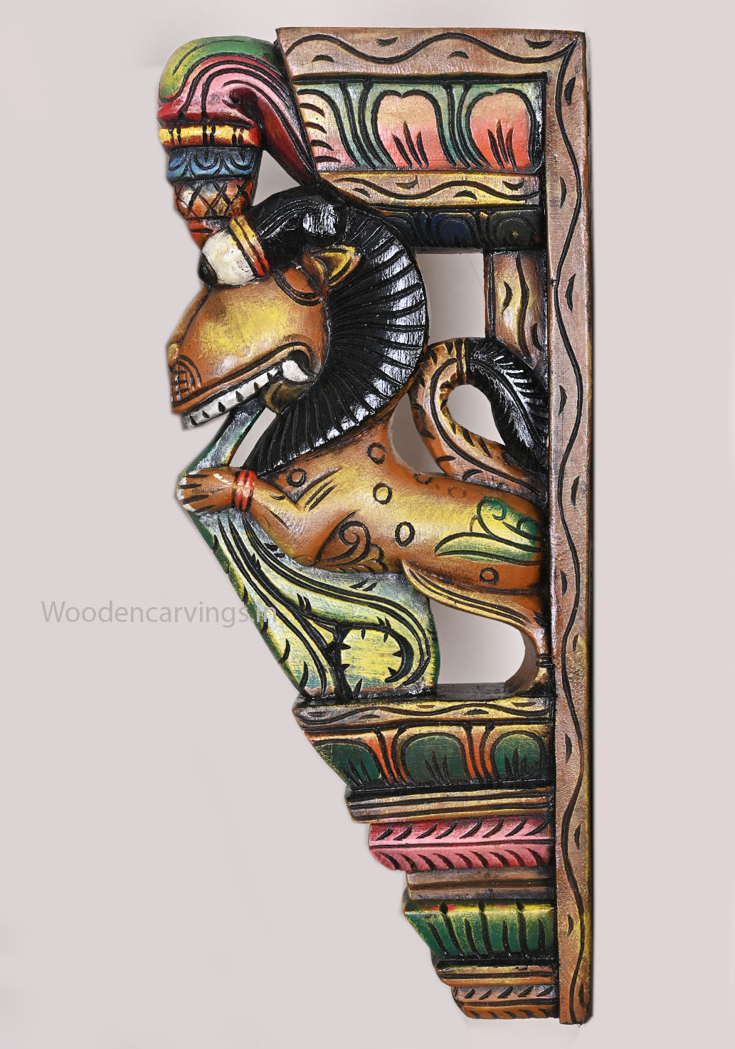 Yaazhi Wooden Multicoloured Wall Mount 18"
