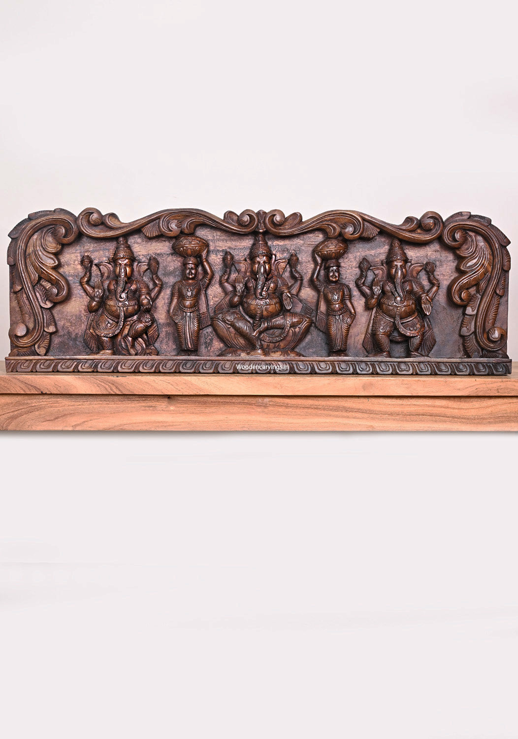  Ganapathy Wooden Wall Panel