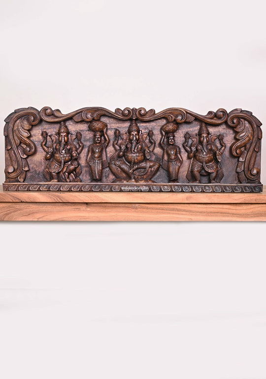  Ganapathy Wooden Wall Panel