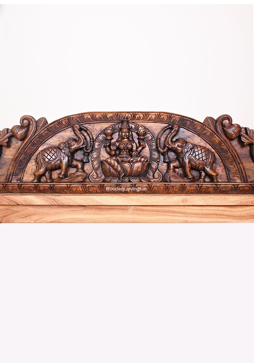 Gajalakshmi with Annapakshi Bird Wooden Wall Panel – 48"