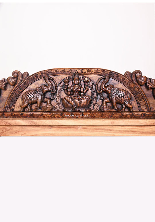 Gajalakshmi with Annapakshi Bird Wooden Wall Panel – 48"