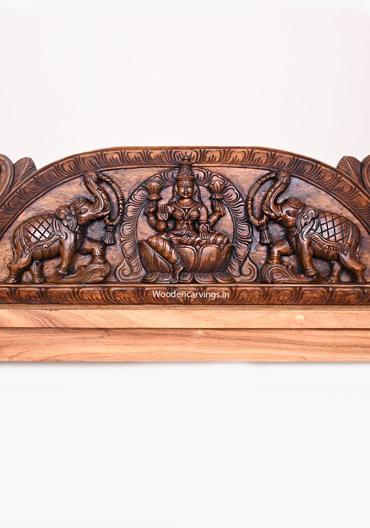 Gajalakshmi with Annapakshi Bird Wooden Wall Panel – 48"
