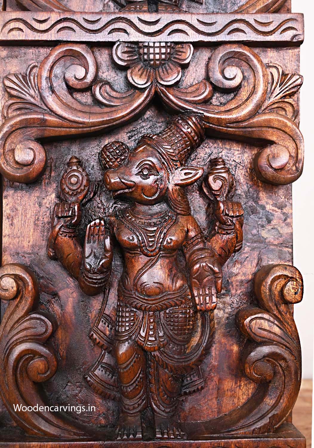 Temple Style Wooden Wall Hanging-66"