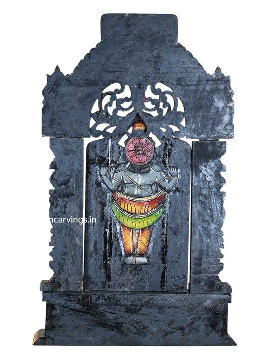 Graceful Lord Venkateswara Wooden Statue – 44.5" Devotional Art