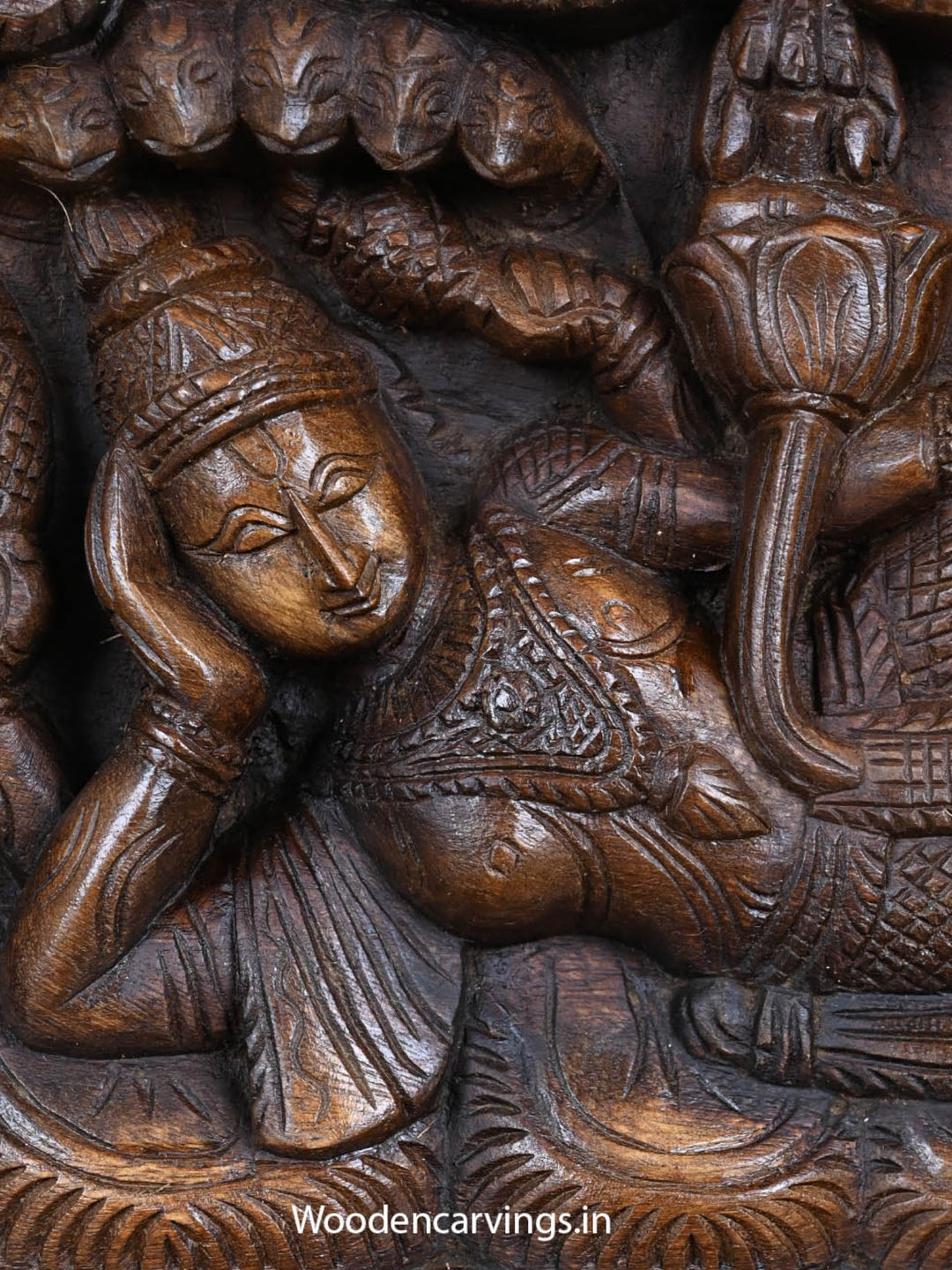 Lord Padmanabhaswamy on Adisesha Shri Mahalakshmi Panel 18"