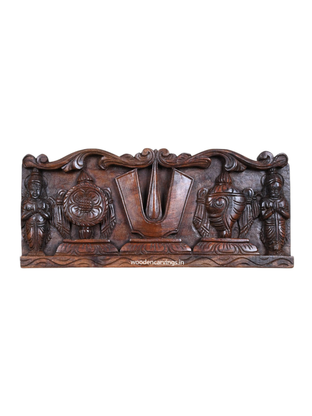 wooden vishnu symbols panel