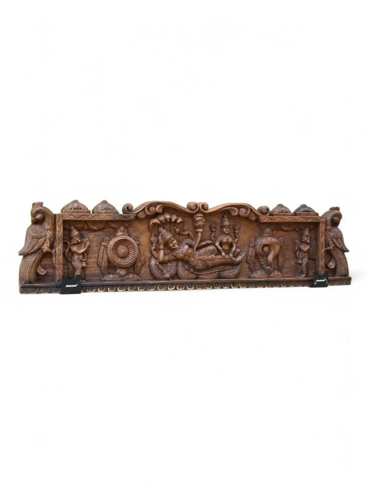 Wooden ranganatha swamy Wall hanging Statue 48"