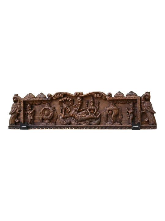 Wooden ranganatha swamy Wall hanging Statue 48"