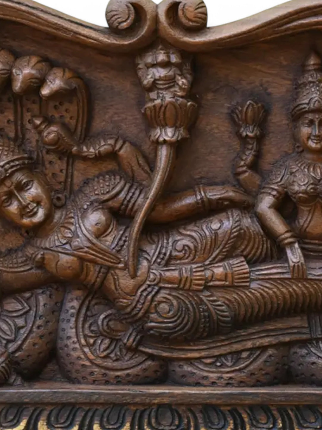 Wooden ranganatha swamy Wall hanging Statue 48"