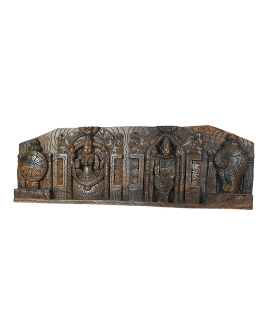 Horizontal Wall Mount Lord Lakshmi and Venkateshwara 36"