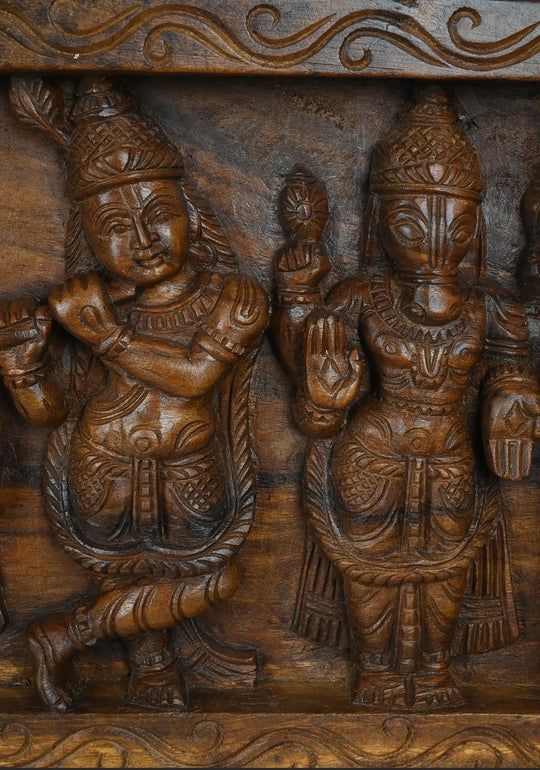 Lord Vishnu Dhasavathar Horizondal Wall Panel 48"
