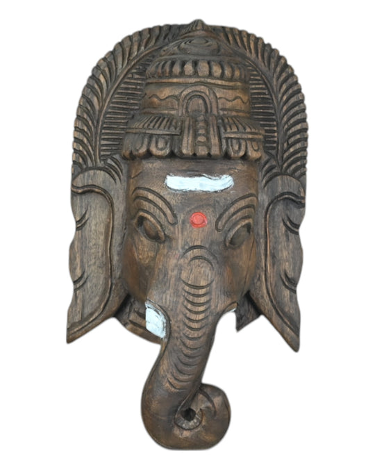 lord vinayaga wooden face mask 