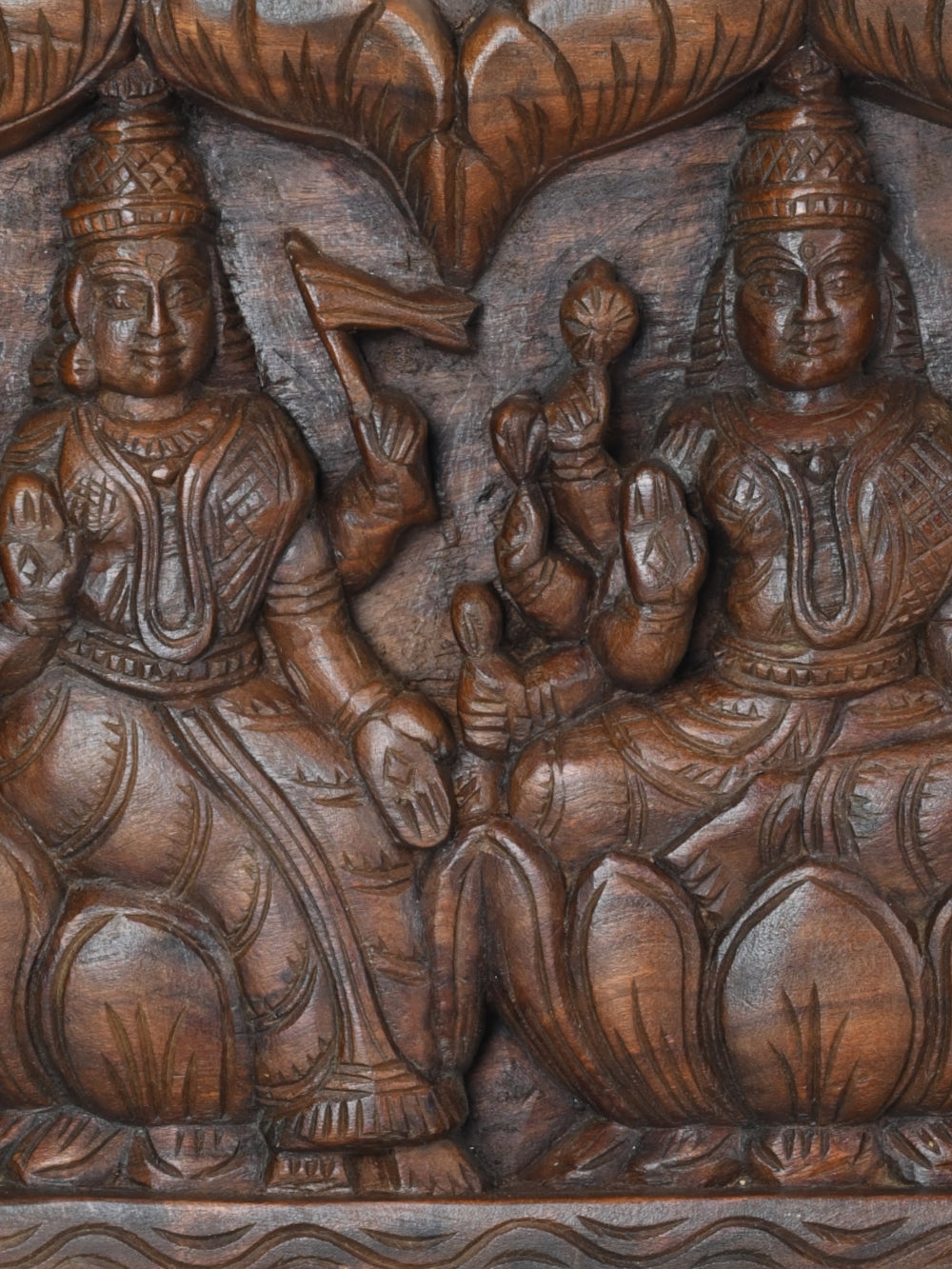 Ashta Lakshmi Wooden Wall Panel
