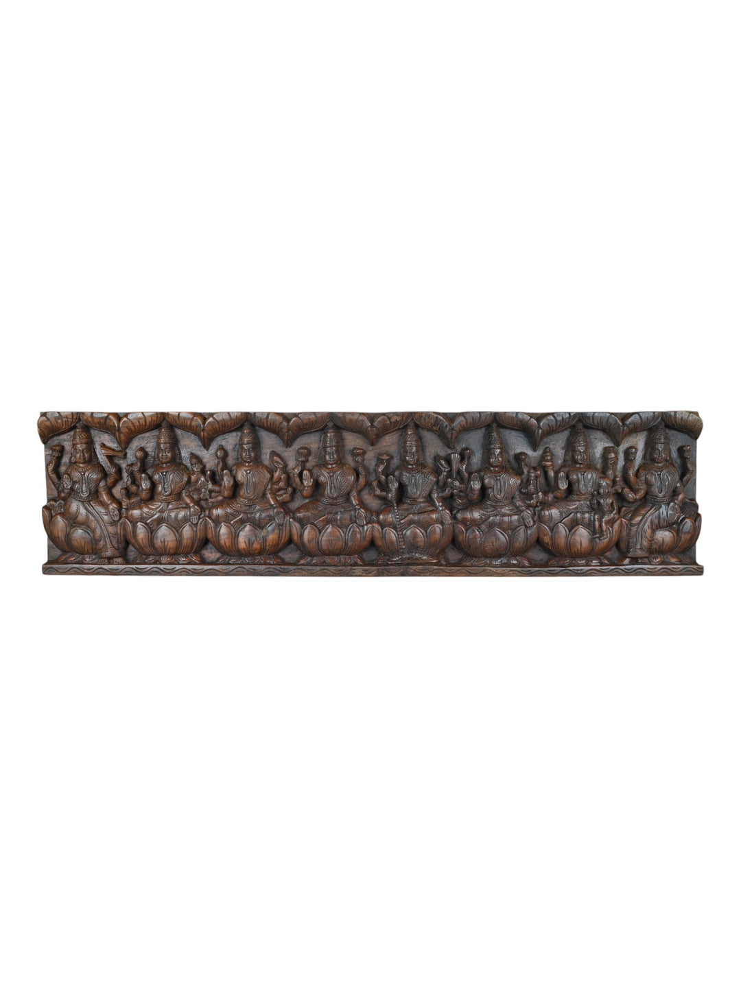 Ashta Lakshmi Wooden Wall Panel