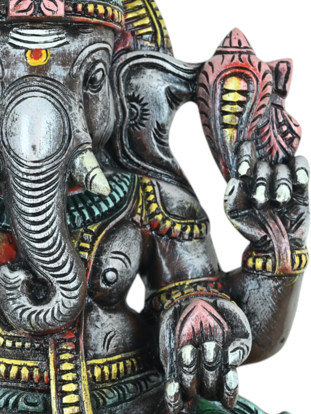 Ganesha Statue on Lotus Base With Sweet and Moosika 24"