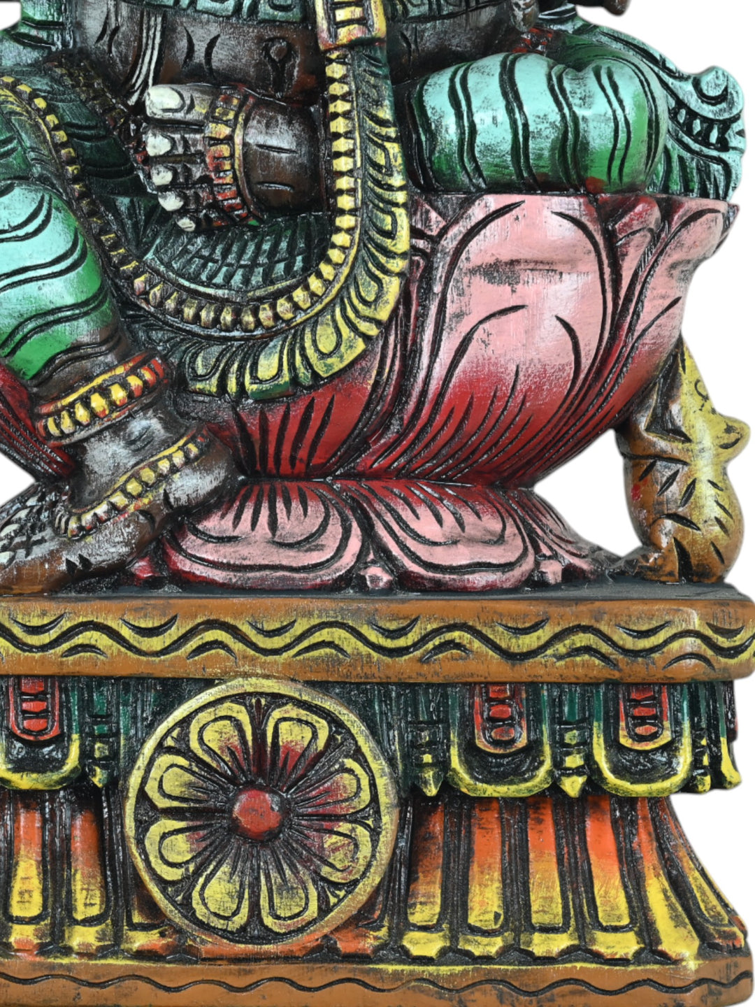 Ganesha Statue on Lotus Base With Sweet and Moosika 24"