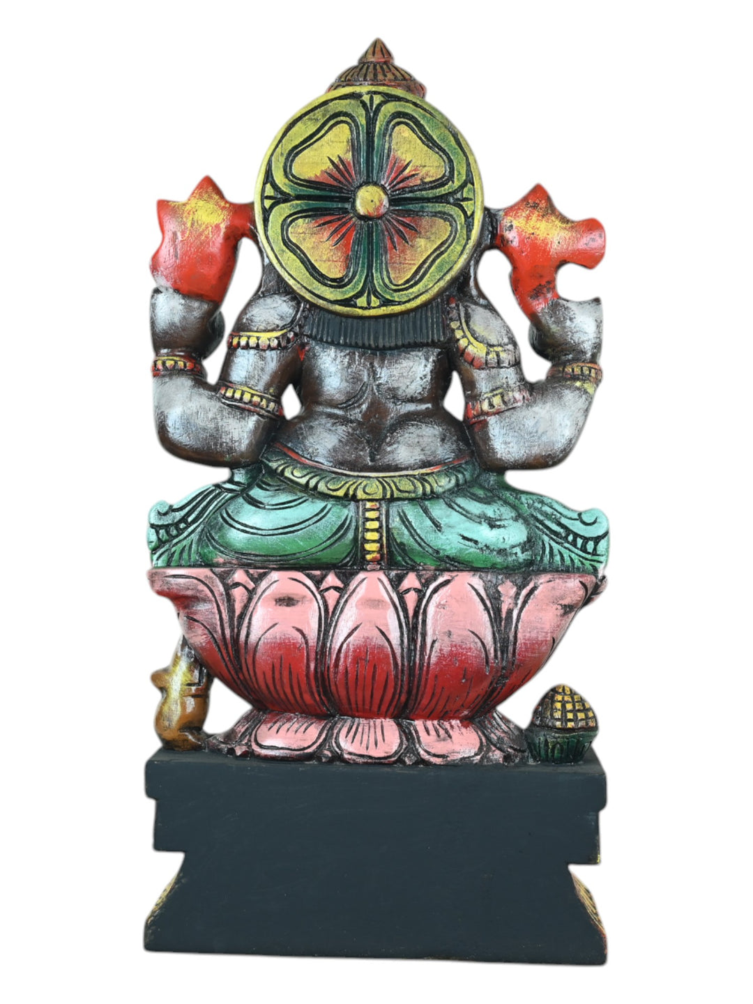 Ganesha Statue on Lotus Base With Sweet and Moosika 24"