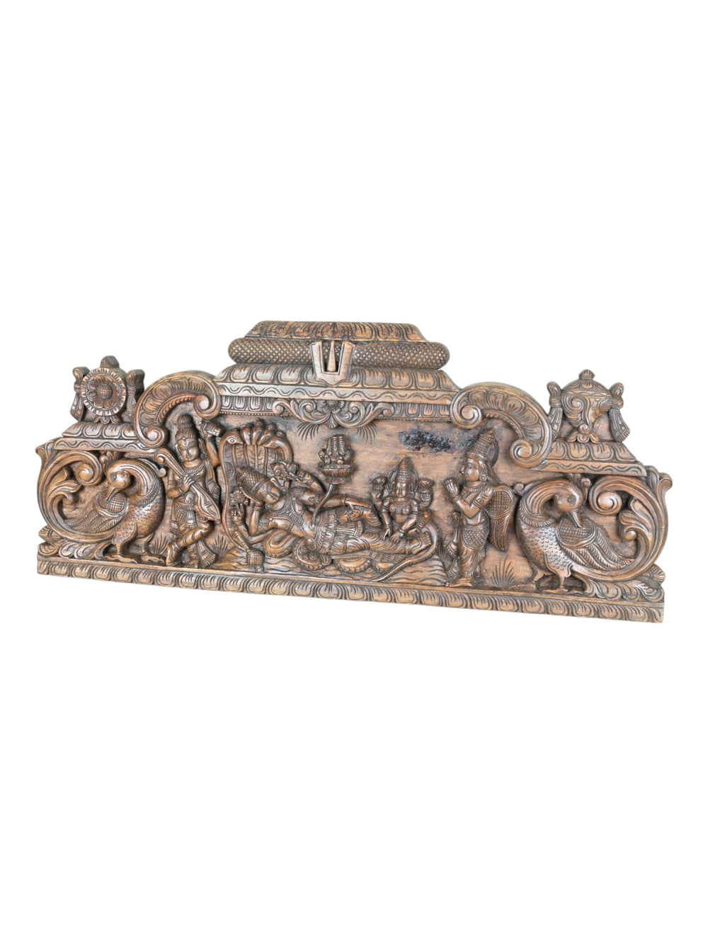 Reclining Vishnu on Adishesha Birth of Brahma With Lakshmi, Dwarapalakas 42"