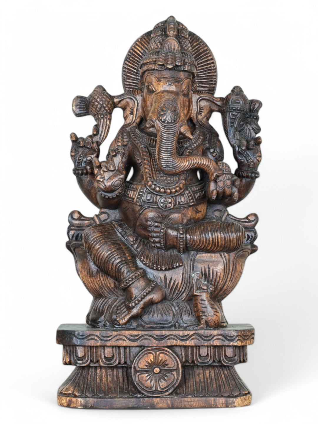 wooden ganesha god statue