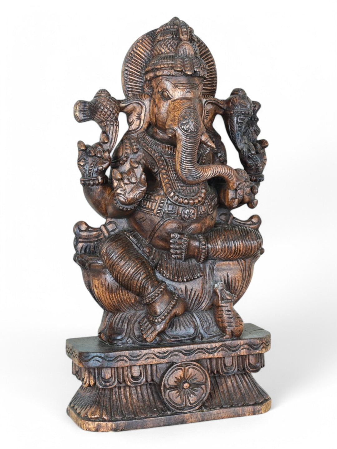wooden ganesha god statue