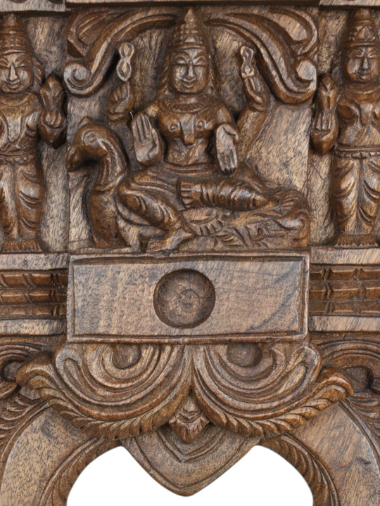 Temple-Style Lord Murugan With Valli & Deivanai 18"