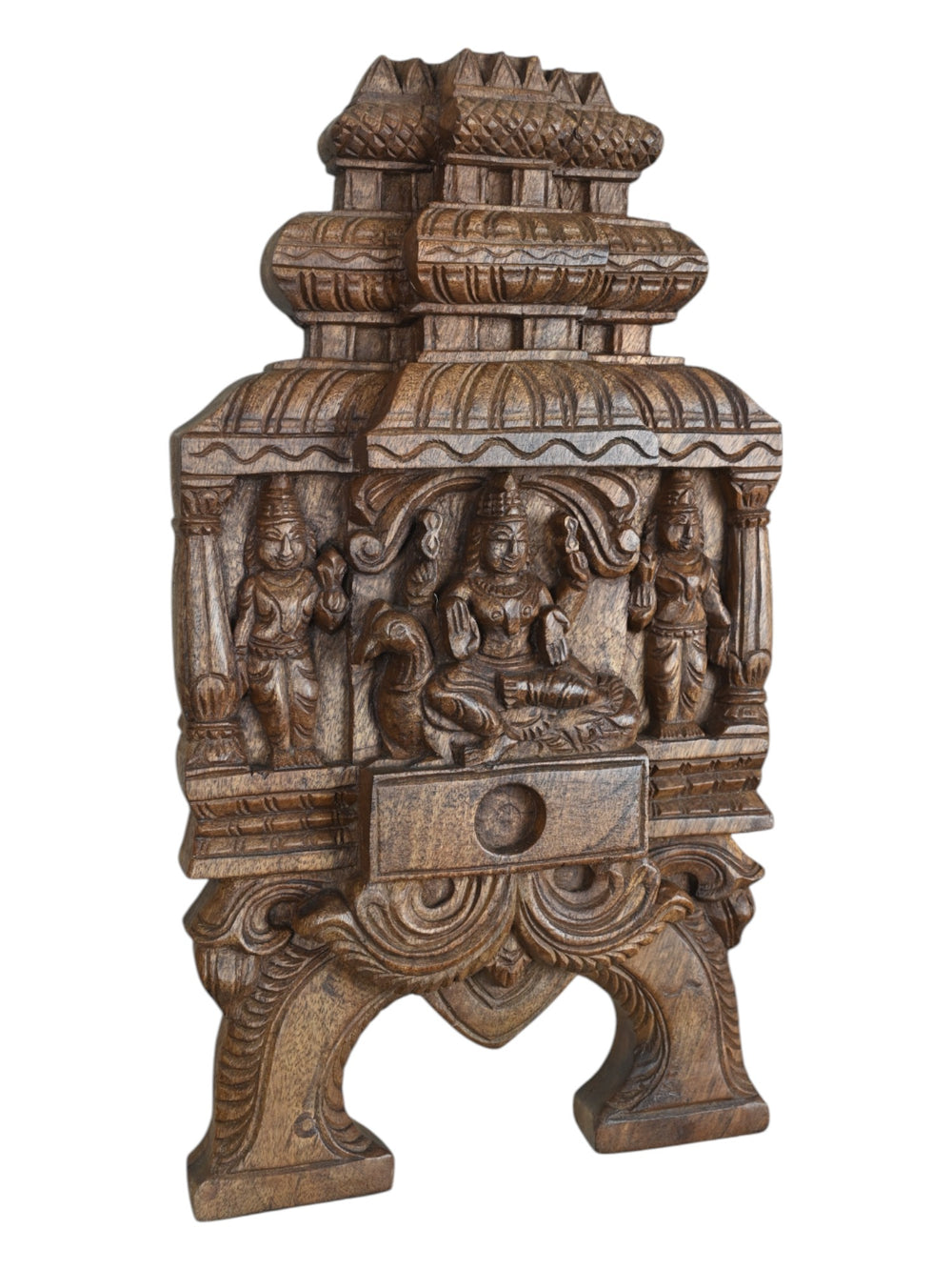 Temple-Style Lord Murugan With Valli & Deivanai 18"