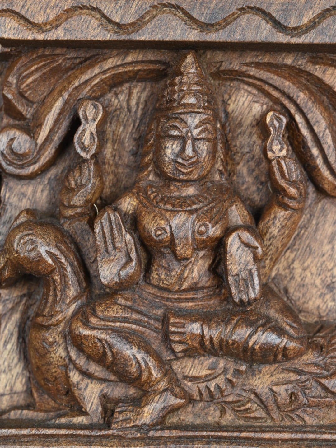 Temple-Style Lord Murugan With Valli & Deivanai 18"