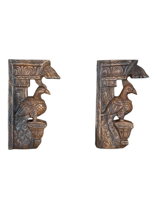 Peacock Wall Hanger Brackets 12"