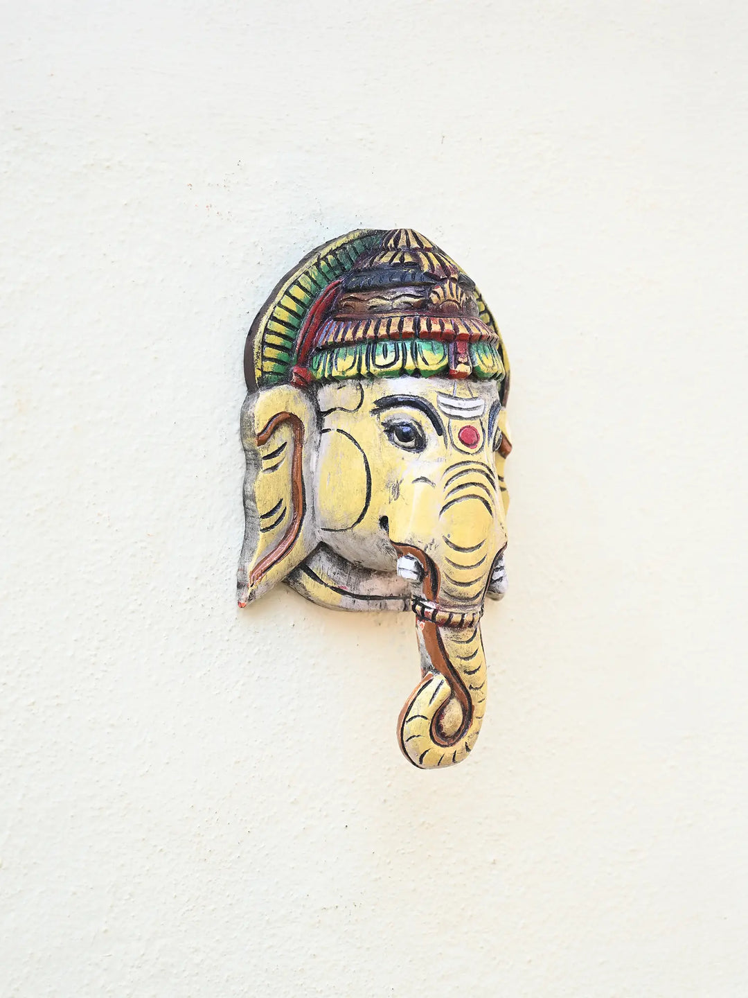 wooden ganesh wall hanging
