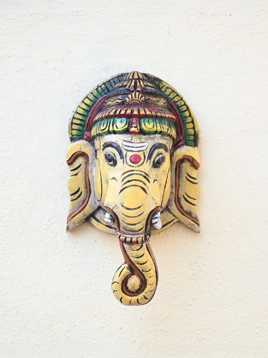 wooden ganesh wall hanging
