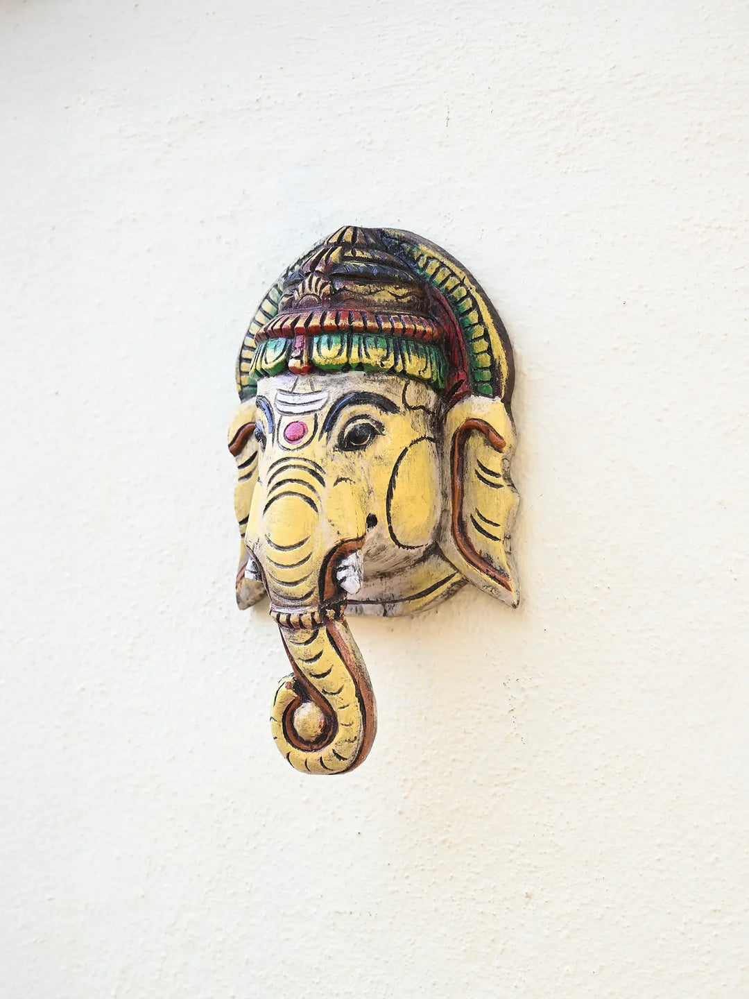 wooden ganesh wall hanging