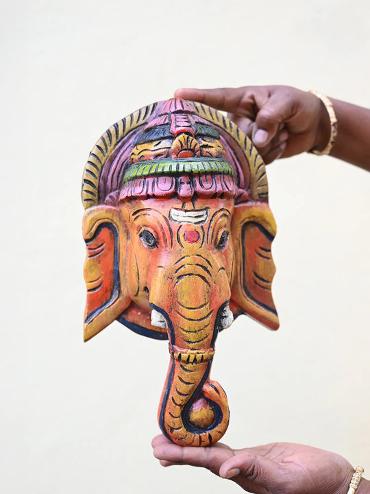ganesha wooden wall decor