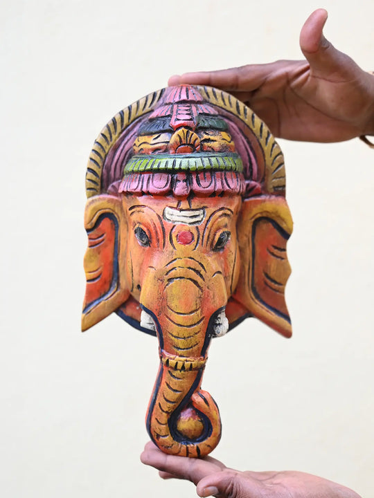 ganesha wooden wall decor