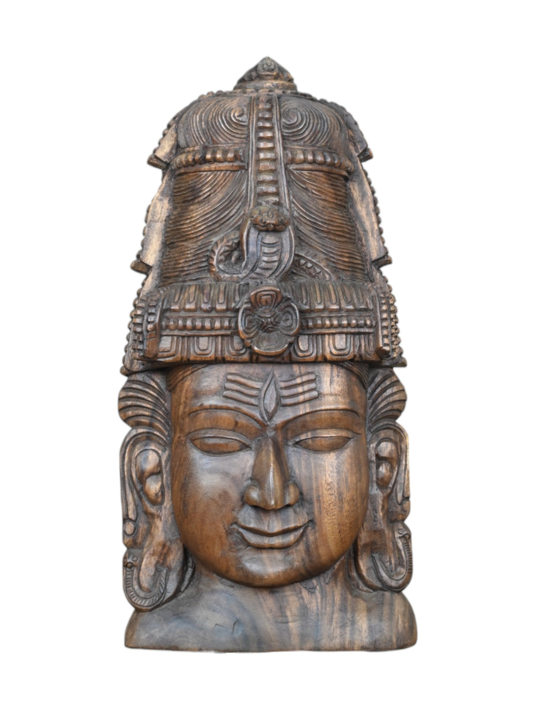 Wooden Shiva wall hanging mask
