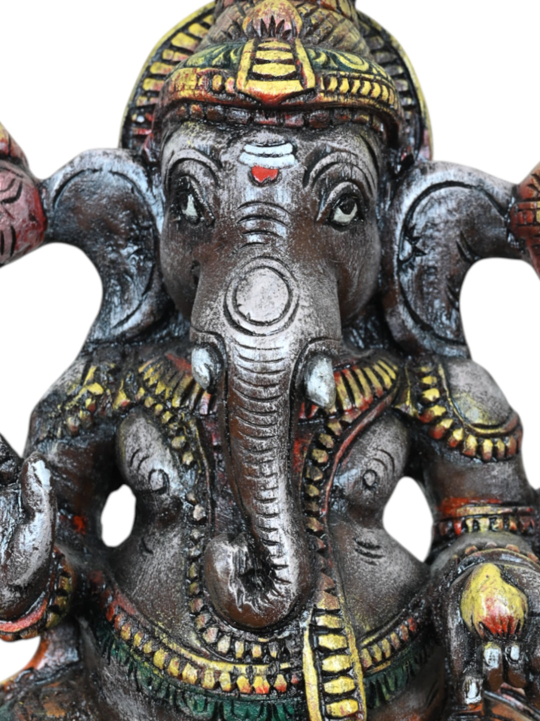 wooden lord ganesha statue