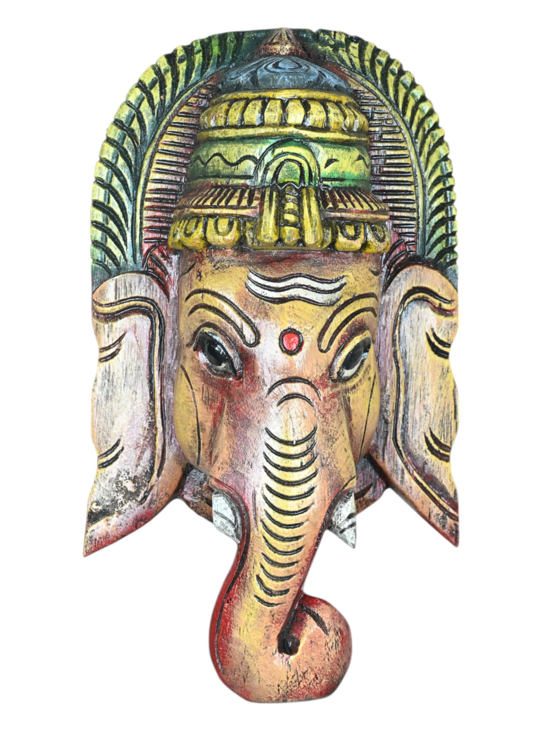 wooden ganesha wall hanging