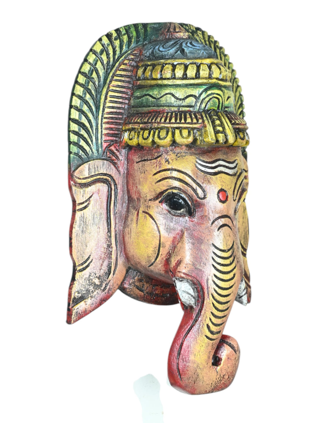 wooden ganesha wall hanging